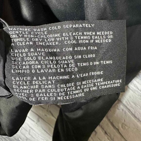 Nine West Coat Womens Medium Black Down Feather Pillow Collar Puffer - Picture 5 of 6